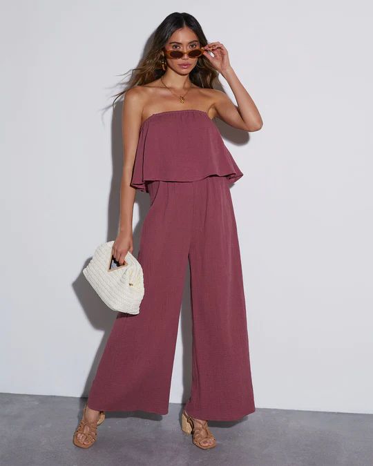 Work And Play Strapless Relaxed Jumpsuit | VICI Collection