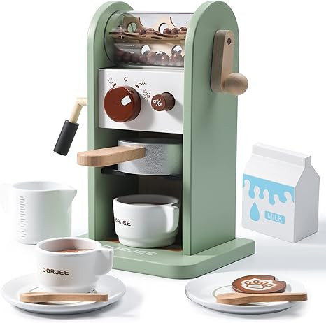 Dorjee Kids Coffee Maker Playset with Grinder, Play to Learn Coffee Making Routine, Stimulates Im... | Amazon (US)
