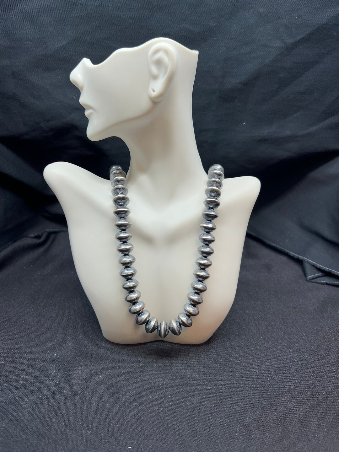 Stamped Navajo Pearl Saucer Bead Genuine Indian Hand Made - Etsy | Etsy (US)