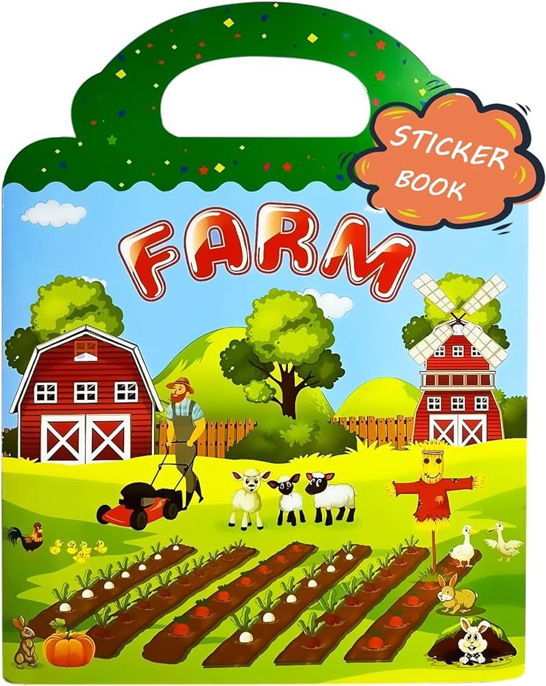 CozyJoyz Reusable Sticker Books for Kids 2-4, Cute Travel Sticker Books for Toddlers 1-3, 43Pcs W... | Amazon (US)