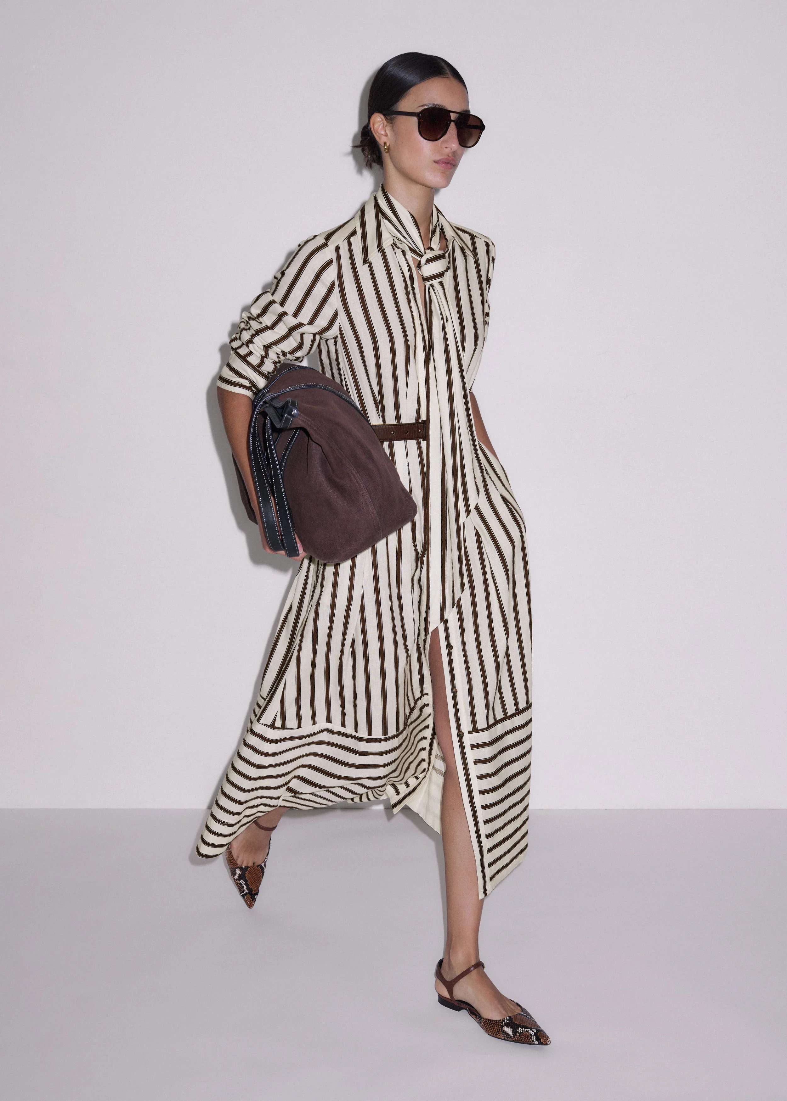 Maxi Dress + Belt Crease-Less Linen | ME+EM US