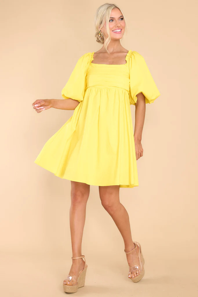 That Warm Glow Yellow Dress | Red Dress 