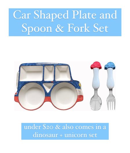 Kids car shaped plate & utensil set under $20 

#LTKkids #LTKunder50