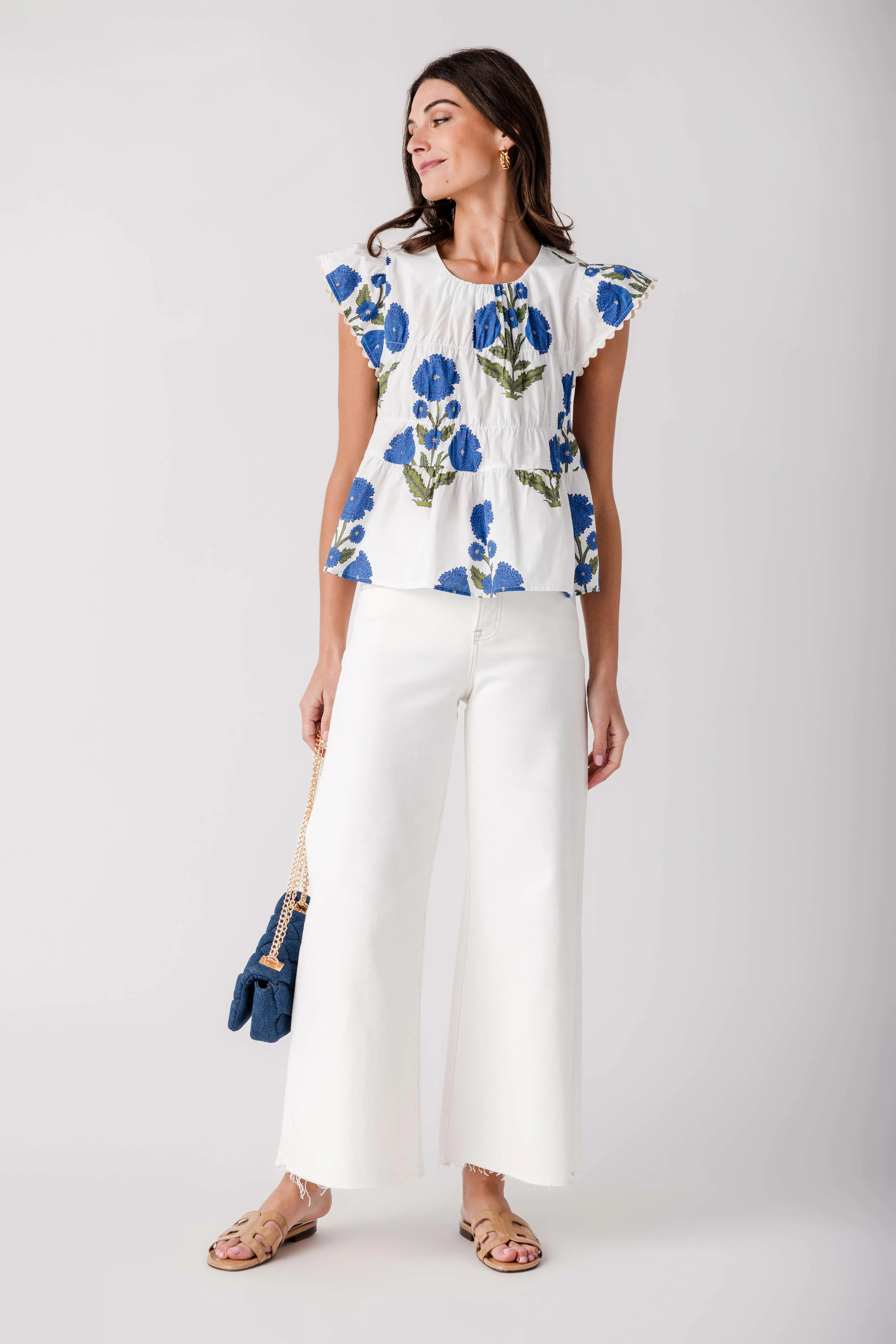 Risen Frannie Palazzo Raw Hem | Social Threads