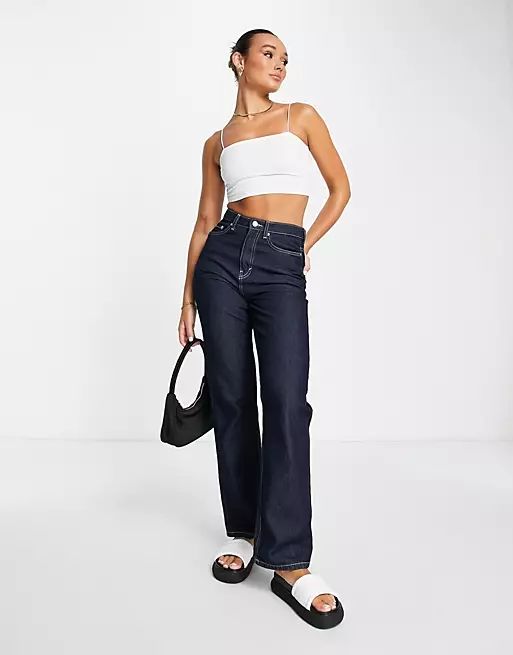 ASOS DESIGN ultimate bandeau crop top with skinny straps in white | ASOS (Global)