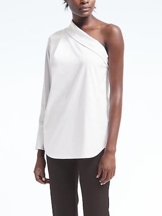 Easy Care One-Shoulder Top | Banana Republic US
