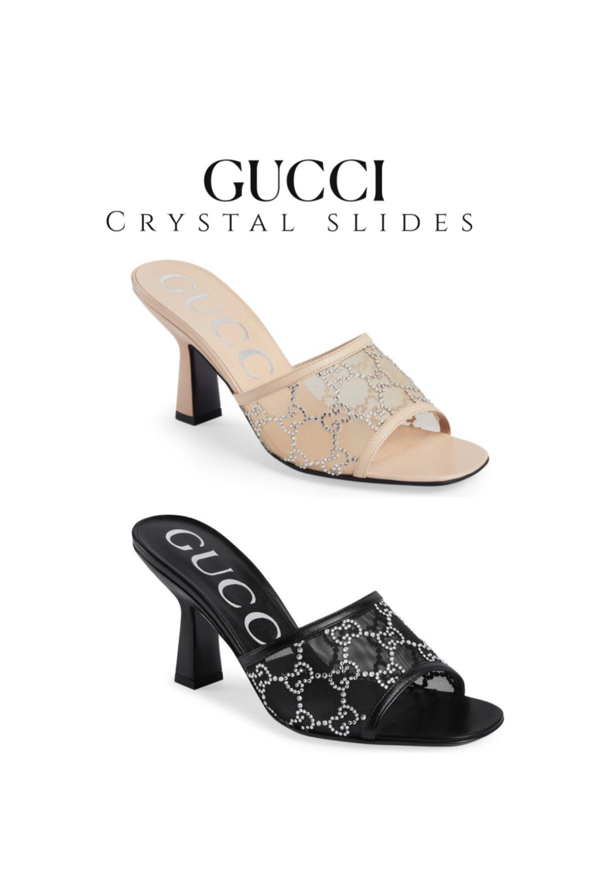 New Gucci crystal slides perfect for the holidays and weddings! 🌟
Crystal rhinestone and mesh Gucci sandals, Gucci glitter sandals black sandal nude sandals wedding shoes designer heel Gucci heels New Year’s Eve shoes Christmas shoes thanksgiving gucci holiday outfit 

#LTKshoecrush #LTKwedding #LTKsalealert