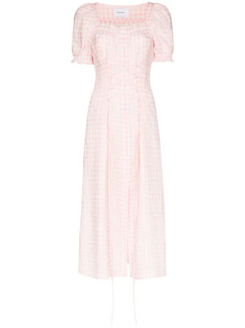 gingham midi dress | Farfetch (US)