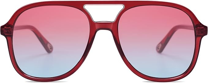 SOJOS Retro Square Polarized Aviator Trendy Sunglasses for Women and Men | Amazon (US)