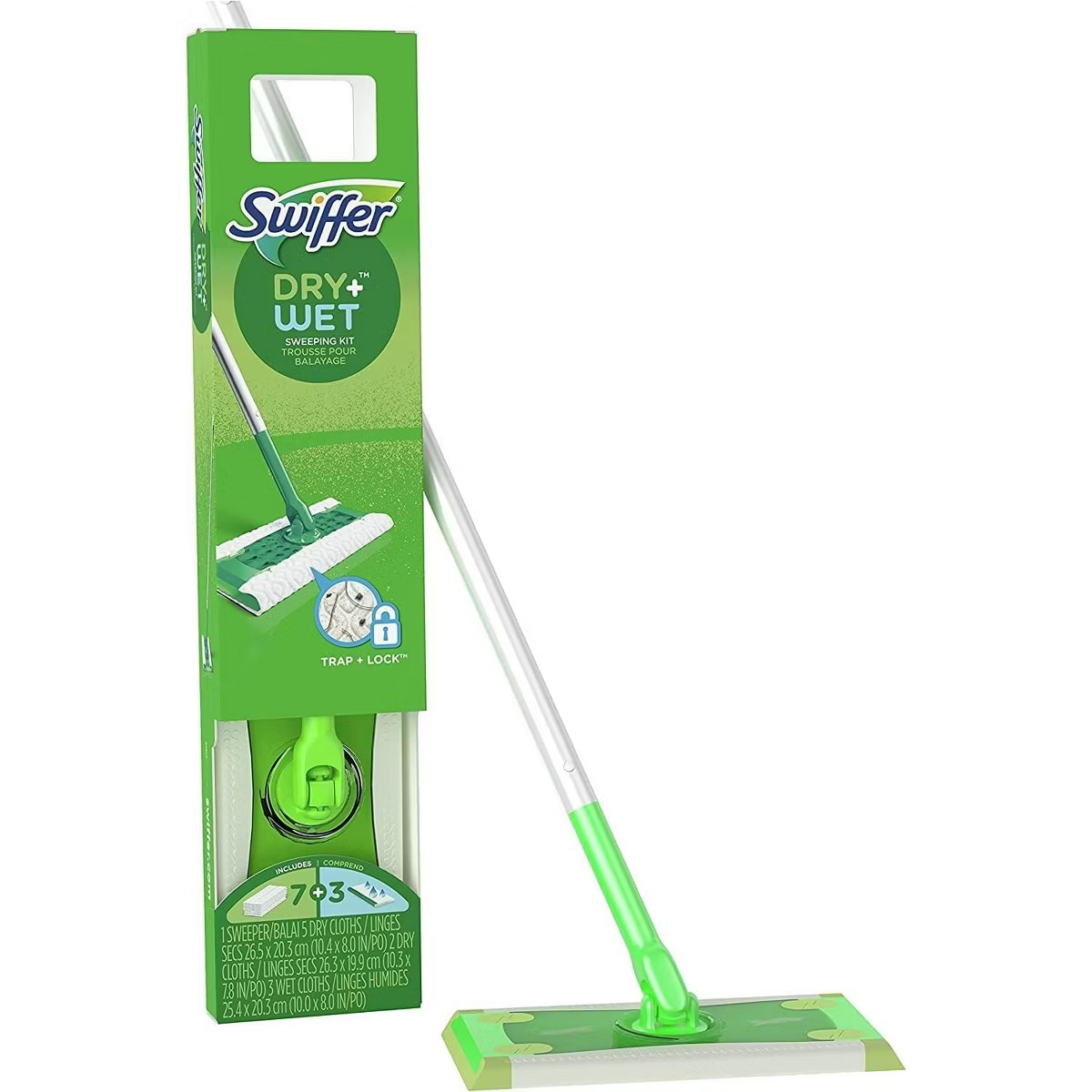 Swiffer Sweeper 2-in-1 Dry + Wet Floor Mopping and Sweeping Kit 1 Sweeper, 7 Dry Cloths, 3 Wet Cl... | Target