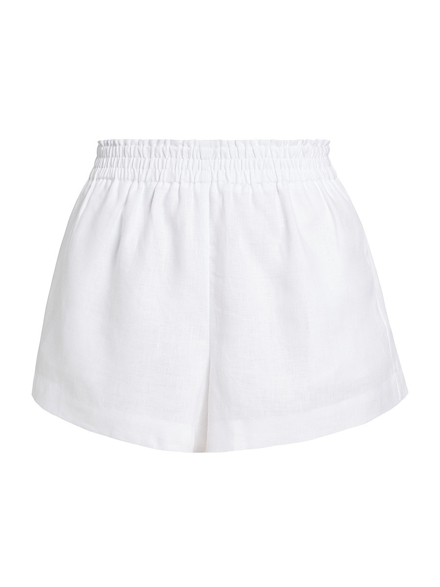 Women's Mila Linen Shorts - White - Size XL | Saks Fifth Avenue