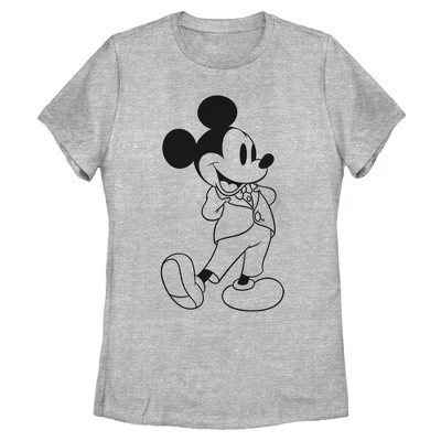 Womens Mickey & Friends Suit Up Mickey T Shirt - Athletic Heather - X Large | Target