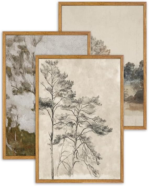 UPWOIGH Neutral Landscape Framed Wall Art, 16 x 24 Inch, Set of 3 | Amazon (US)