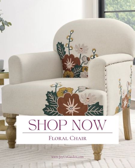 Add a lovely floral chair to your home decor. 

#LTKhome