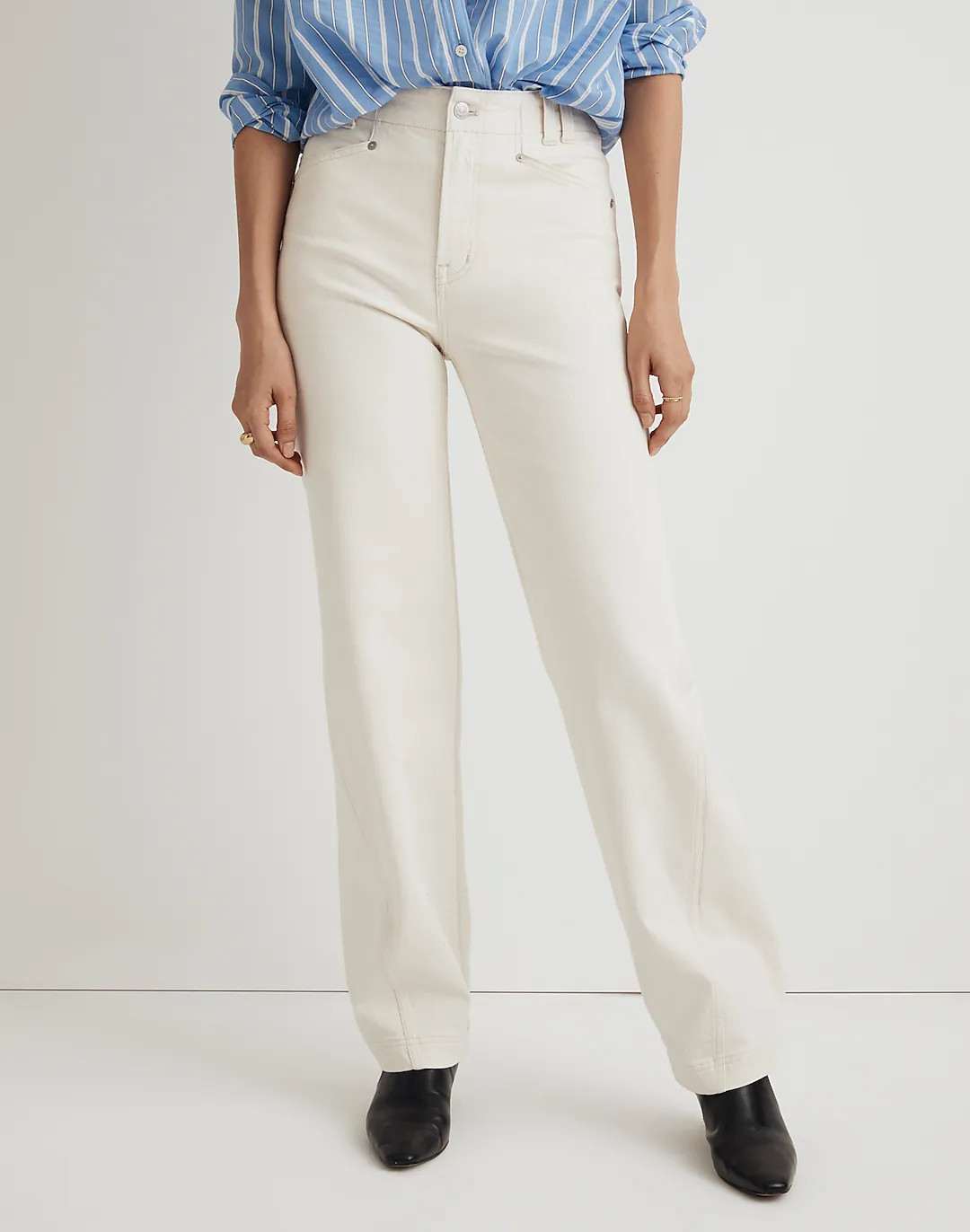 The Perfect Vintage Wide-Leg Jean in Vintage Canvas Wash: Snap Edition | Madewell