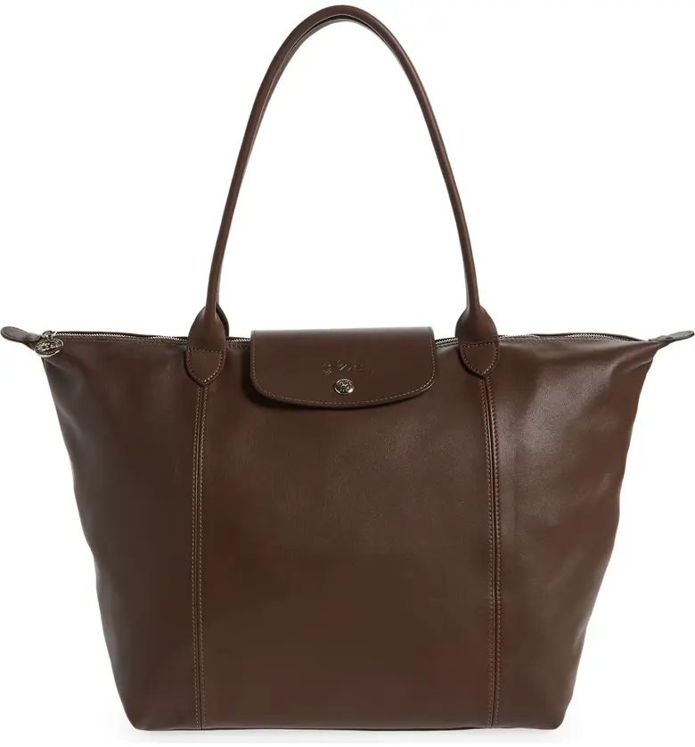 Le Pliage Cuir Leather Tote | Nordstrom