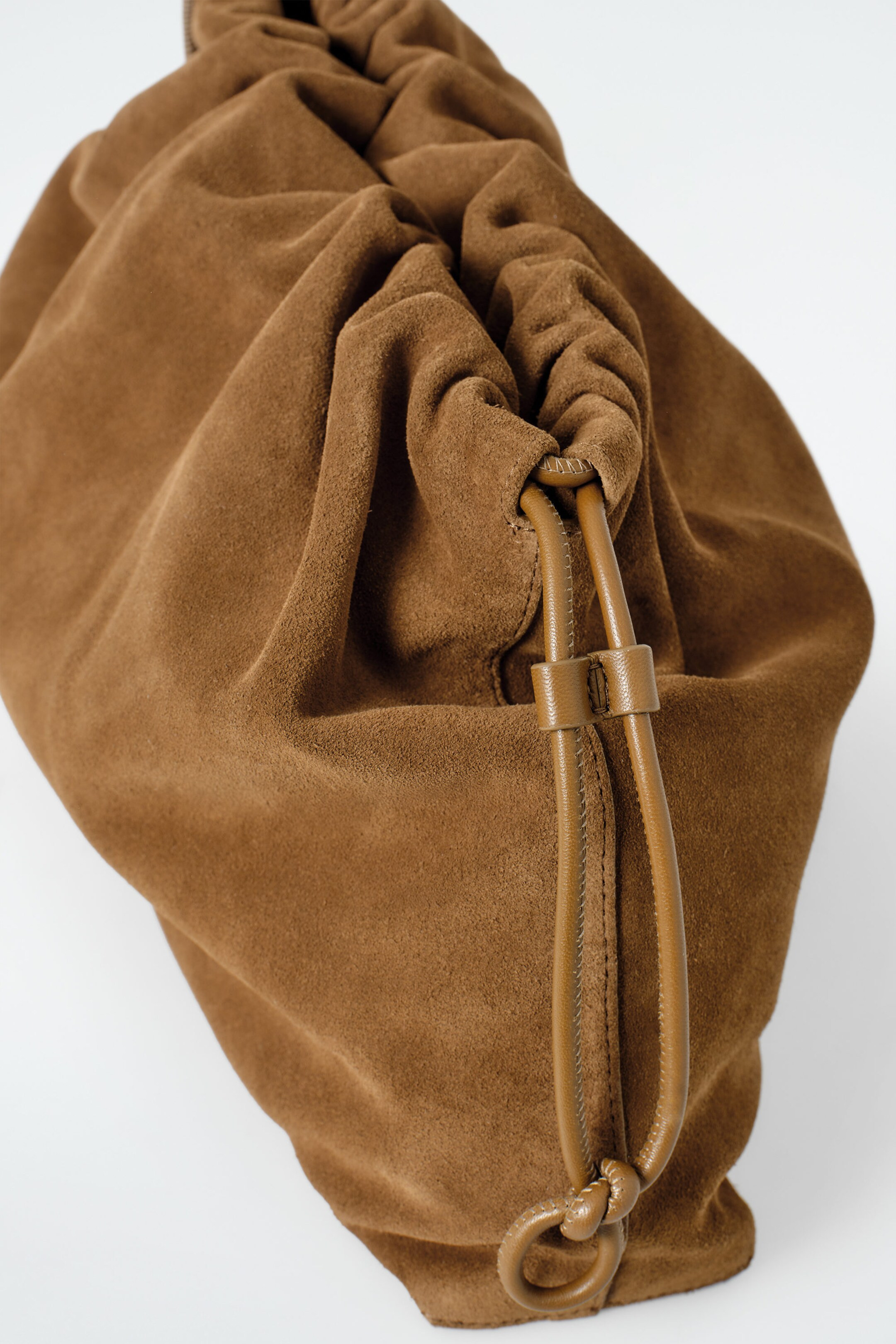 CAVATELLI CLUTCH BAG - SUEDE - BROWN | COS UK