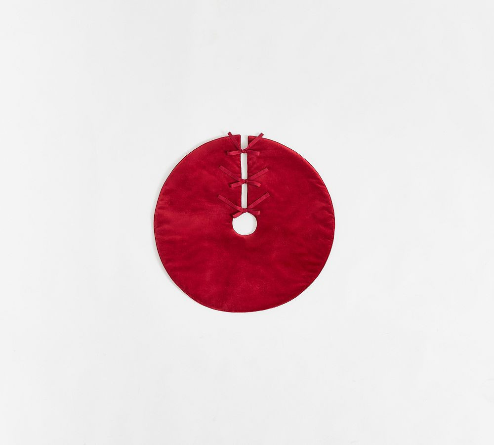 Classic Velvet Treeskirt Red Mini | Pottery Barn (US)