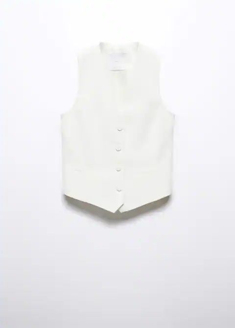 Suit waistcoat with buttons | MANGO (UK)