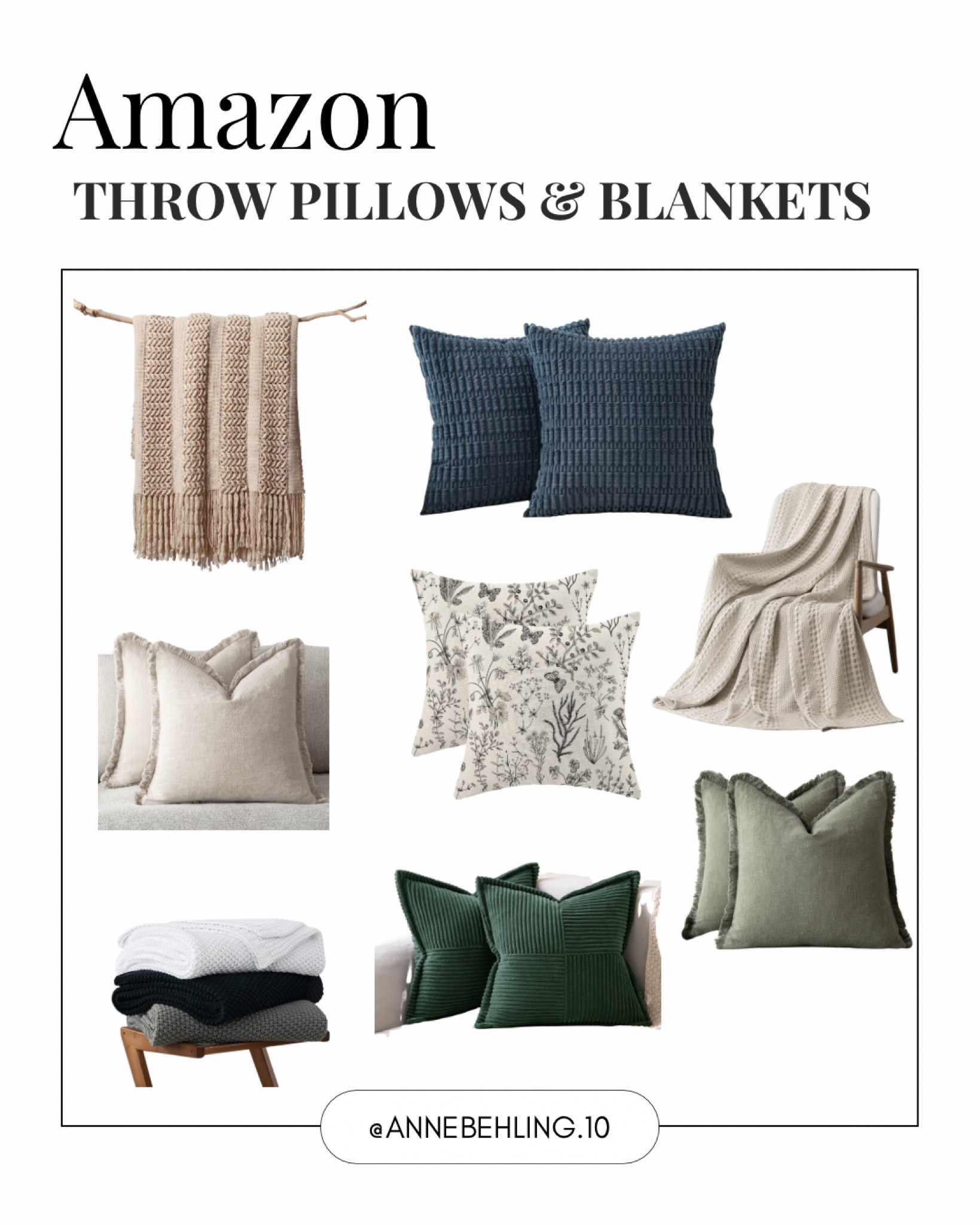 Must have throw pillows and blankets for spring from Amazon, Amazon home decor finds 

#LTKhome #LTKfindsunder100 #LTKfindsunder50