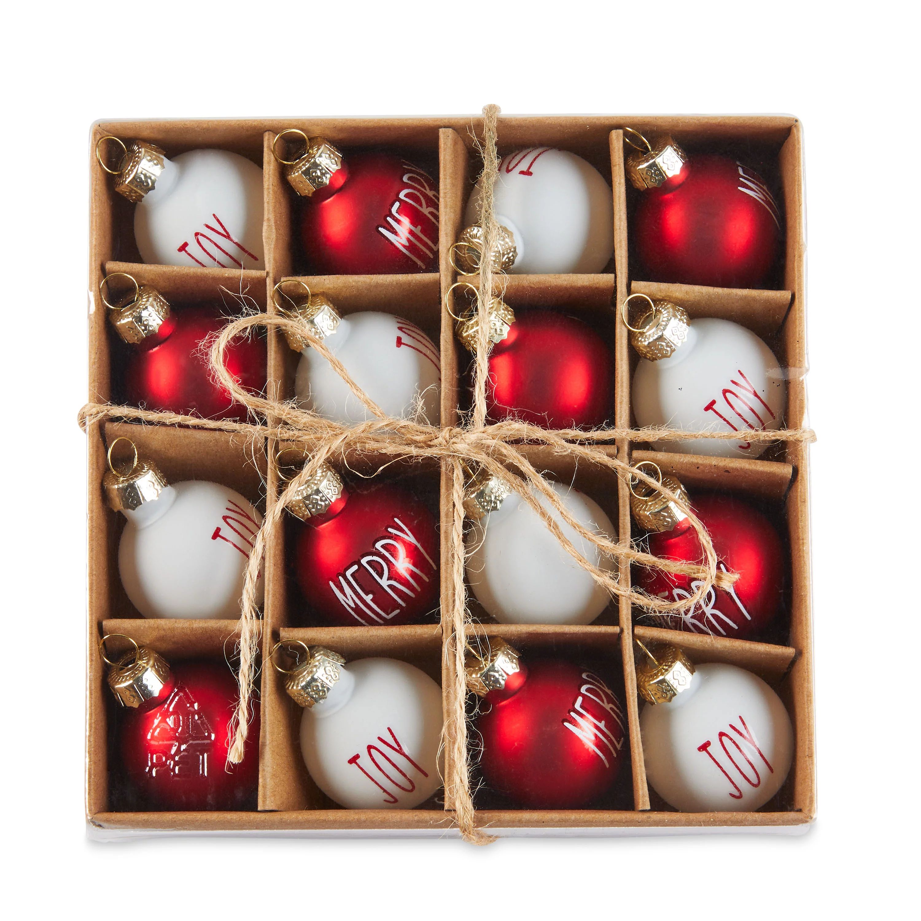 Holiday Time Red and White Glass Christmas Ornaments, 5.30", 16 Piece - Walmart.com | Walmart (US)