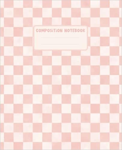 Checkered Notebook: Orange Composition Notebook - College Ruled 100 Pages - Preppy Pastel Peach A... | Amazon (US)