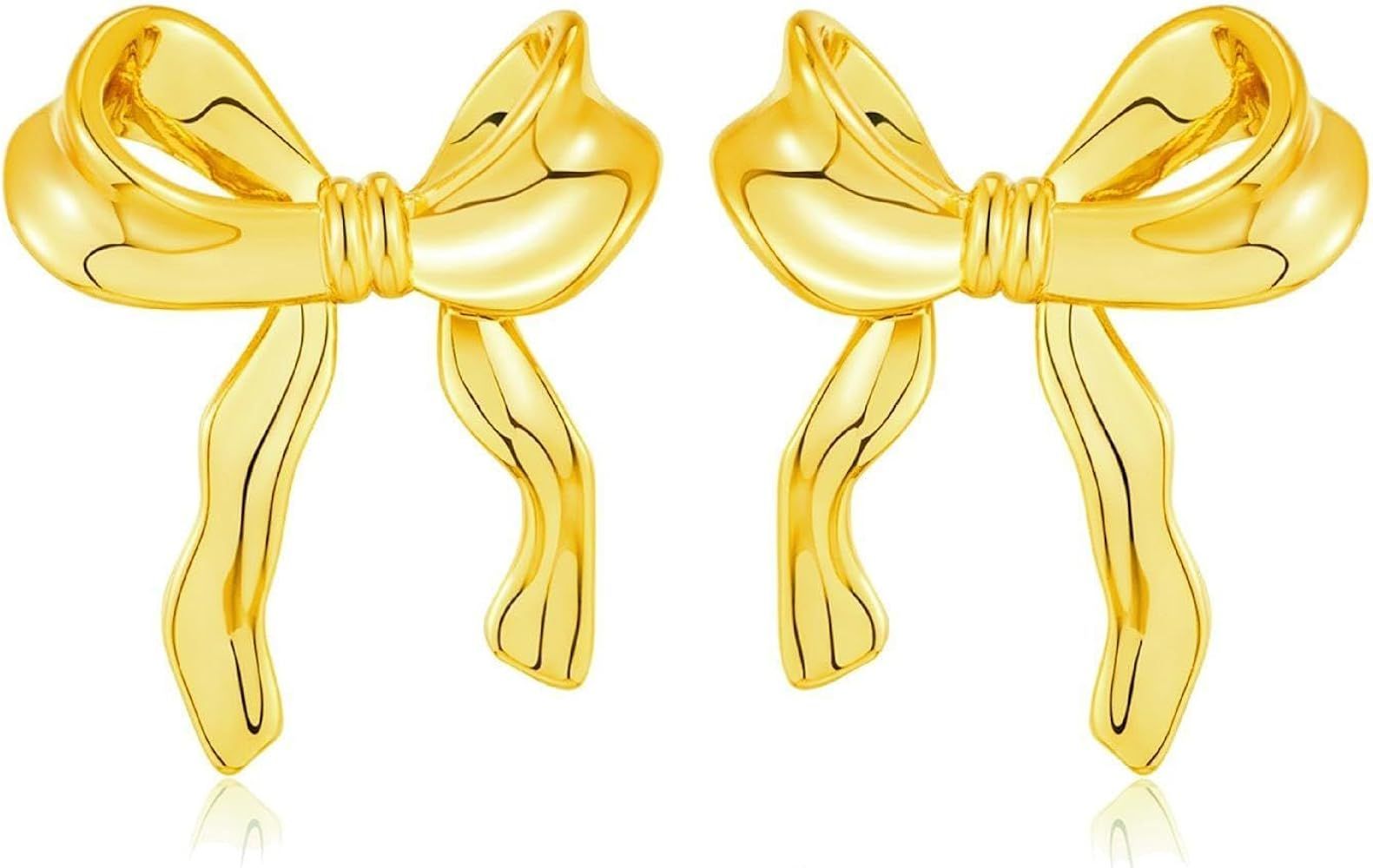 Gold Silver Bow Earrings for Women Girls | Amazon (US)