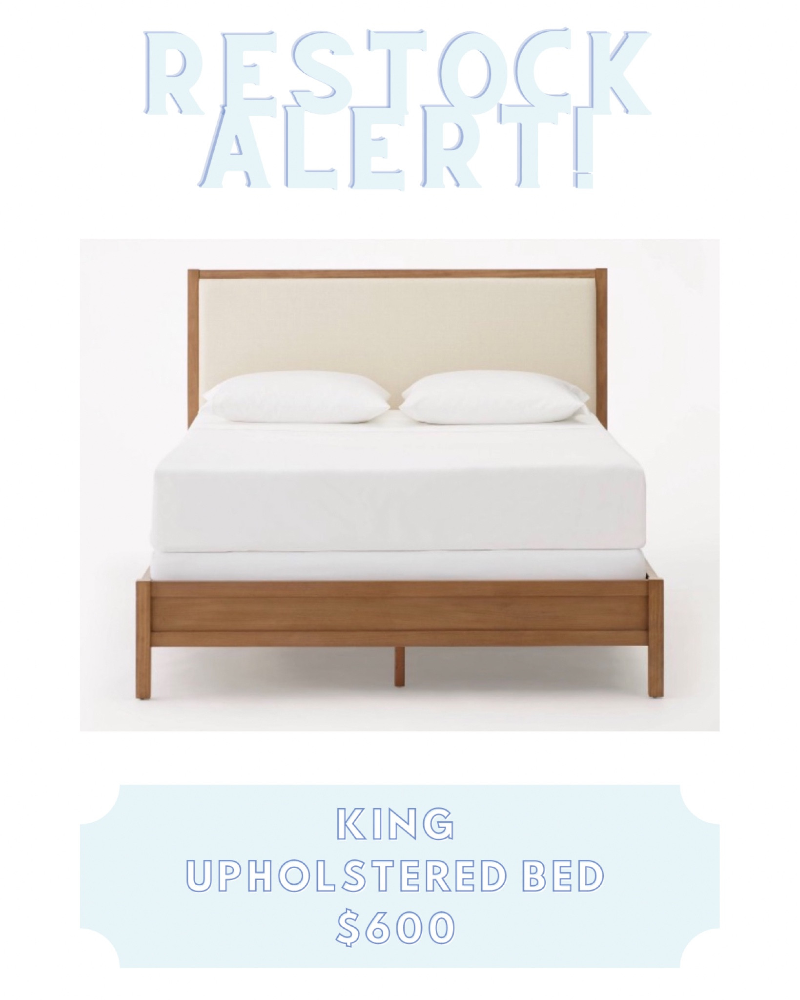 🏃🏼‍♀️🏃🏼‍♀️🏃🏼‍♀️ this new Studio McGee king upholstered and wooden bed is finally back in stock!!! Only $600 too!!

#LTKSeasonal #LTKhome #LTKfamily