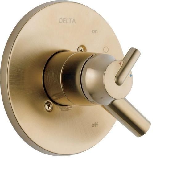 Delta Trinsic 1-Handle Diverter Valve Trim Kit in Champagne Bronze (Valve Not Included) T17059-CZ | Bed Bath & Beyond