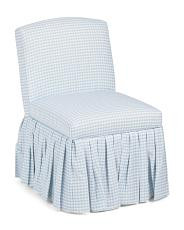 19x31.5 gingham vail accent chair with gathered skirt | TJ Maxx