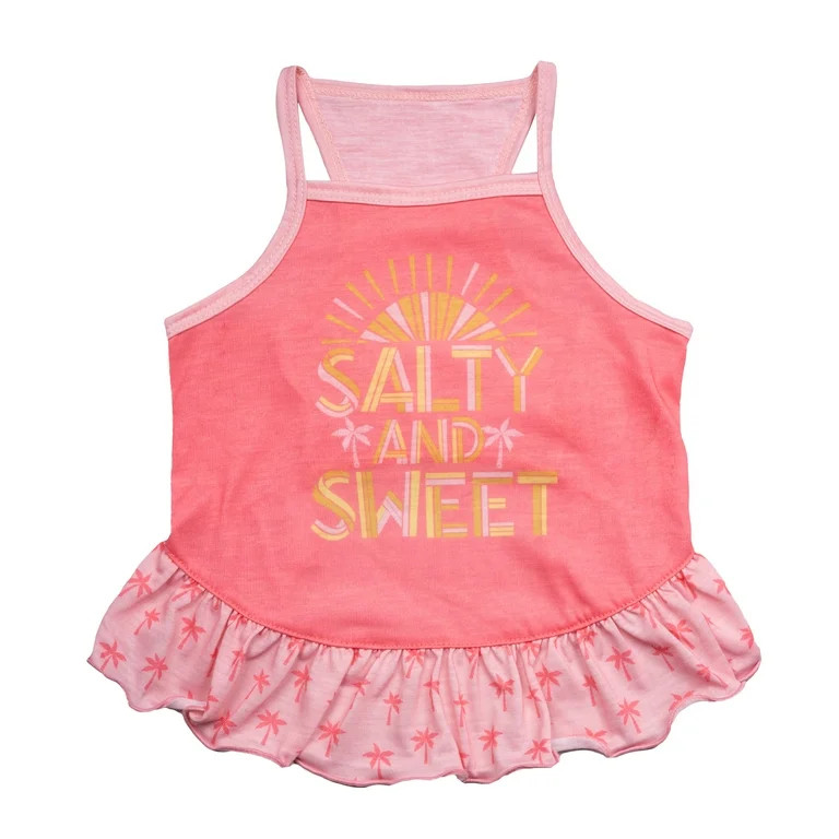 Vibrant Life, Dog and Cat Clothes, Salty and Sweet Tropics, Pet Dress, Pink, S | Walmart (US)
