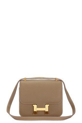 hermes Hermes Epsom Constance 24 Shoulder Bag in Etoupe - Brown. Size all. | FWRD 