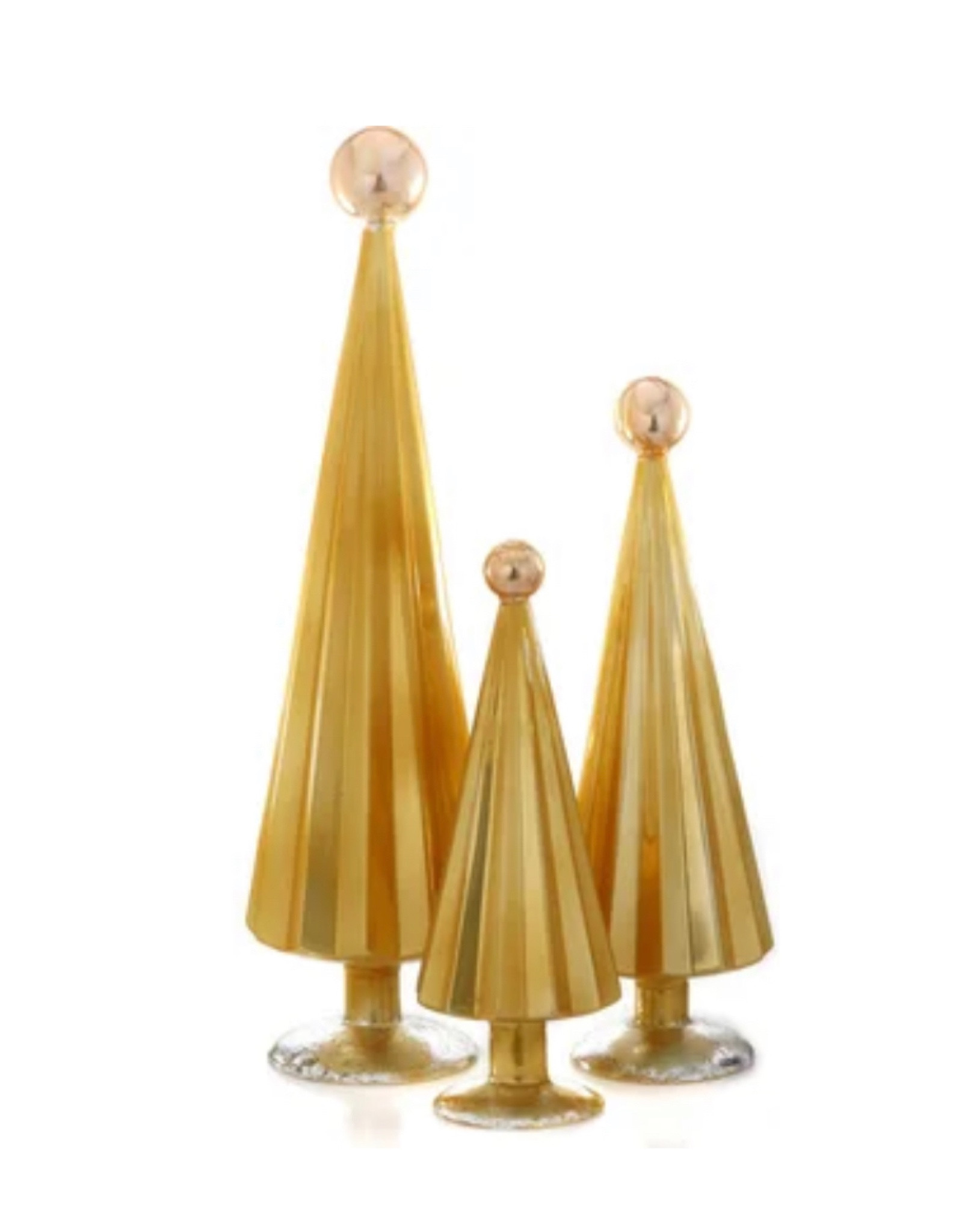 Christmas gold Glass Set of 3 table top trees. Holiday decor, christmas accents and decor. 

#LTKGiftGuide #LTKSeasonal #LTKHoliday