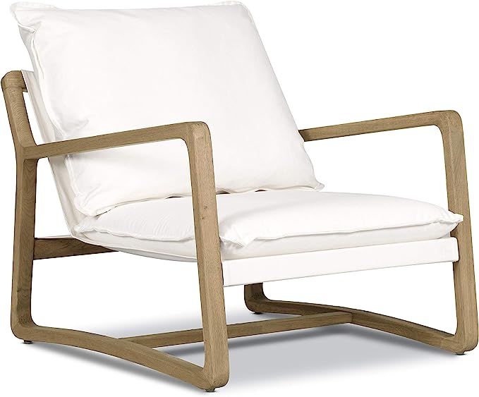 POLY & BARK Asher Lounge Chair, Bone White/Natural | Amazon (US)