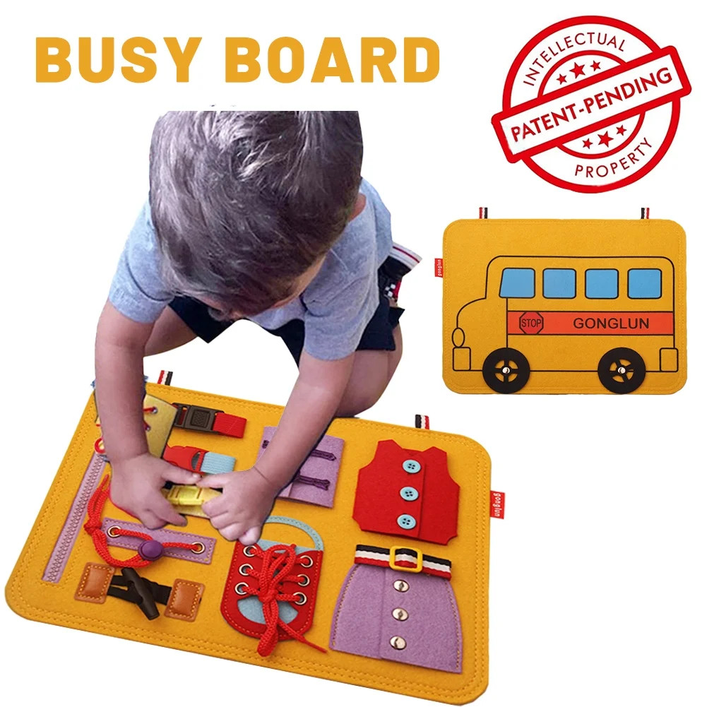 AUTCARIBLE Busy Board Montessori Toys Activity Board Educational Learning Toys for Children Toddl... | Walmart (US)
