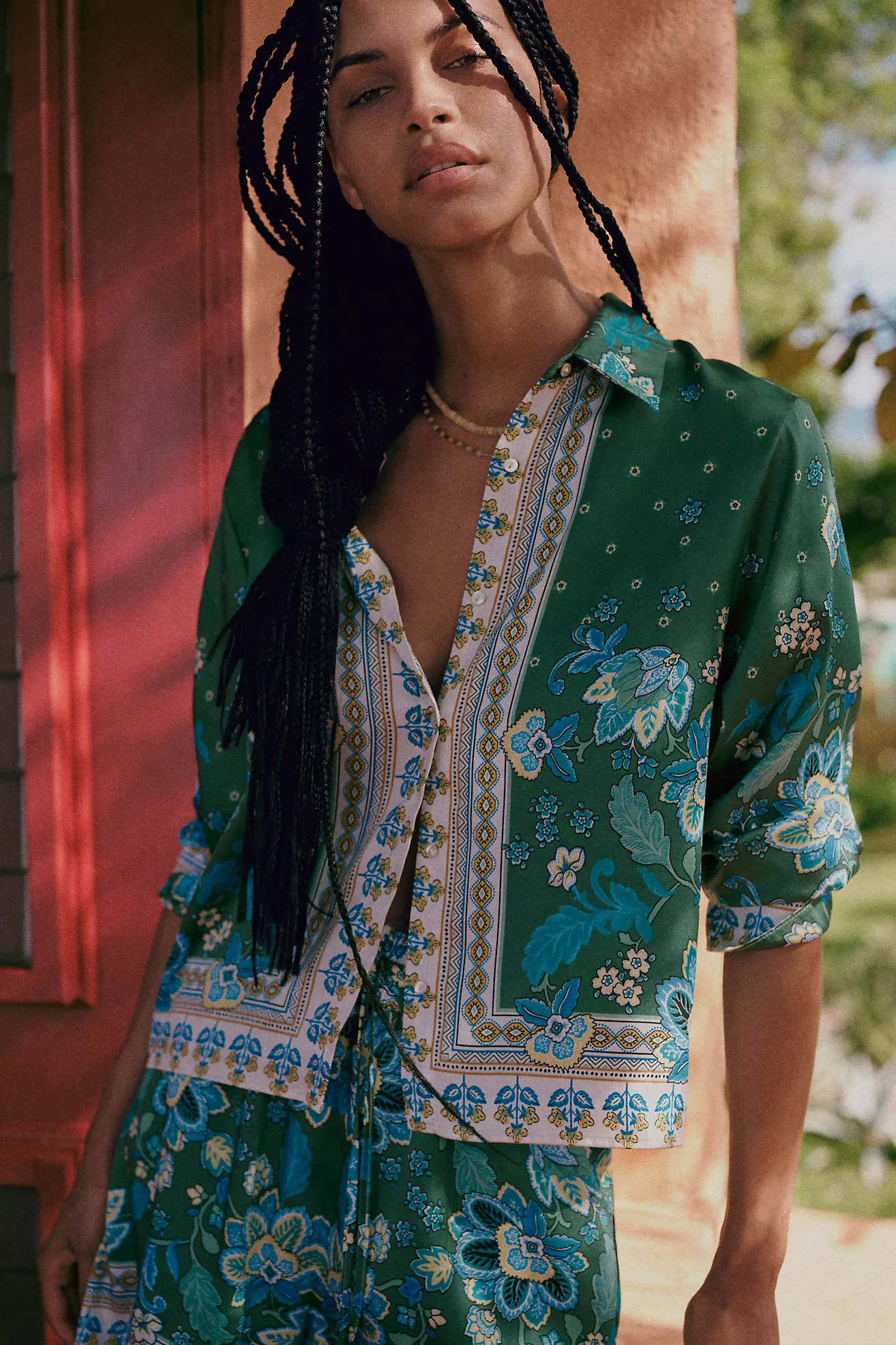 Maeve Long-Sleeve Scarf Blouse | Anthropologie (US)