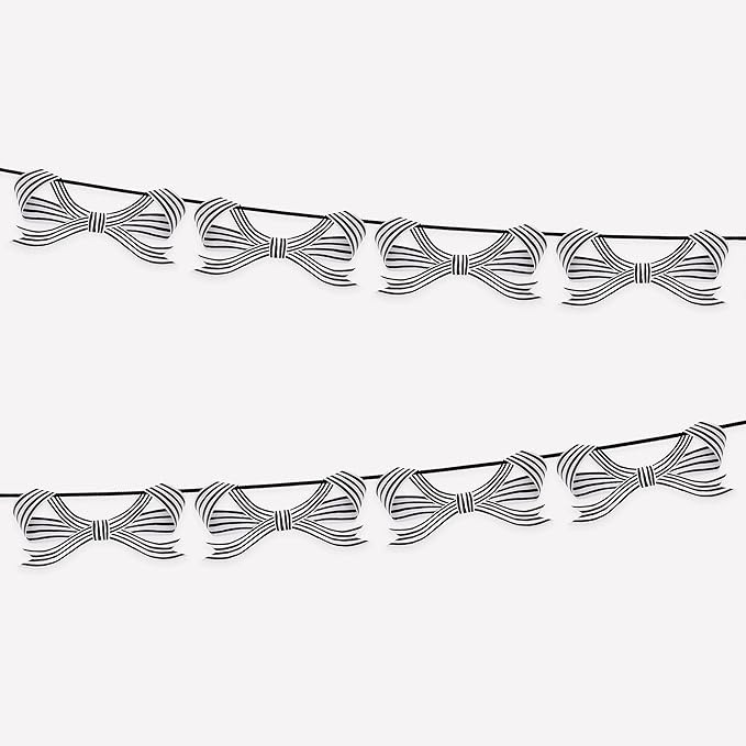 Meri Meri Halloween Black & White Stripy Bow Garland Set (Pack of 1), 12' Including Excess Cord, ... | Amazon (US)