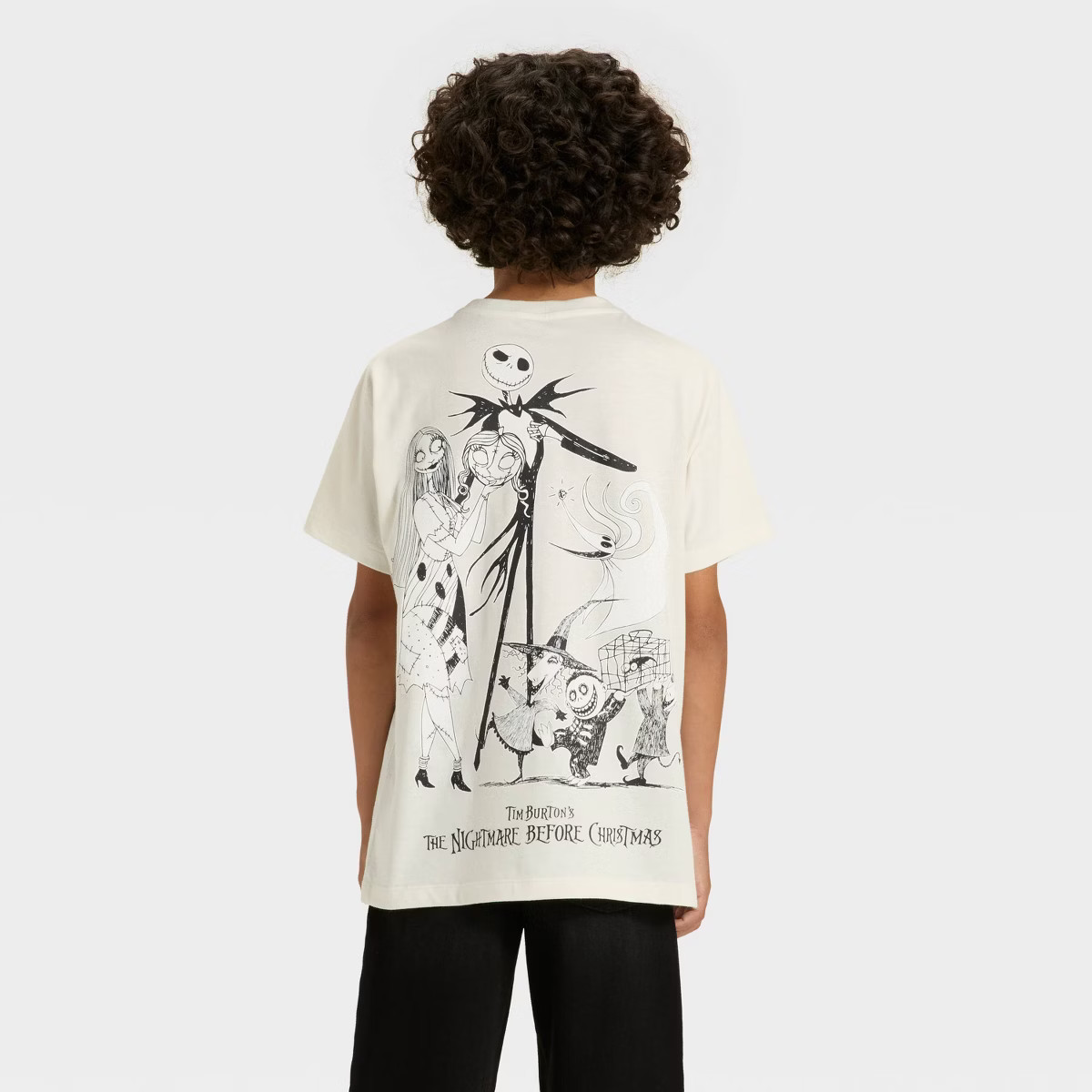 The Nightmare Before Christmas Boys' Halloween Short Sleeve Graphic T-Shirt - Ivory | Target