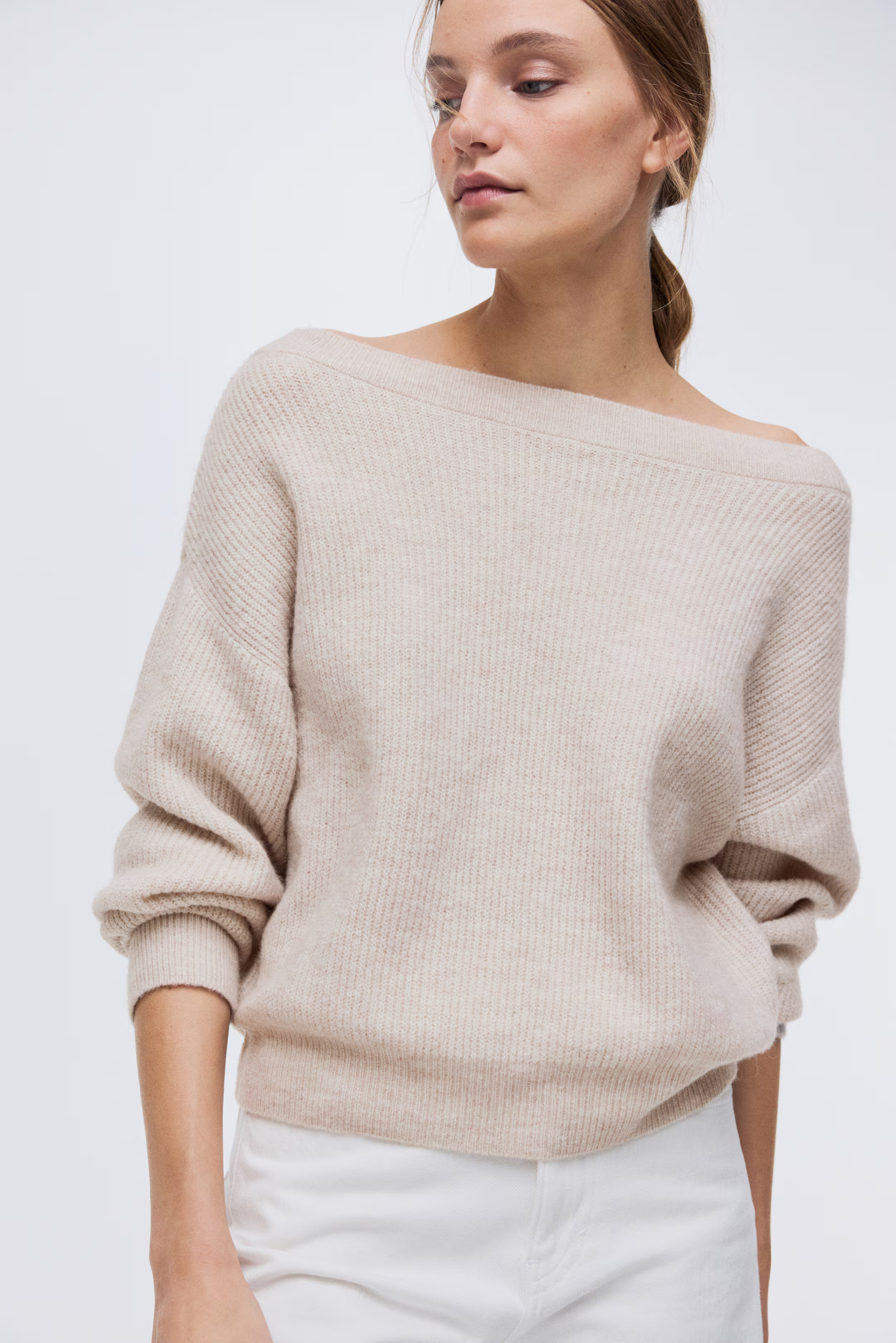 Oversized Boat-Neck Sweater | H&M (US + CA)