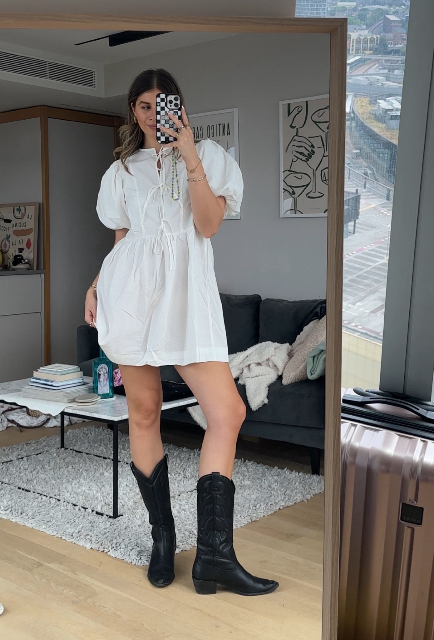 I wear size small 

Ganni style H&M girl core white mini dress blouse puff sleeve bow tie up cute summer dress ⭐️🤍

Picnic summer workwear work dress occasion wear day out cute comfy dress 

#LTKsummer #LTKeurope #LTKstyletip