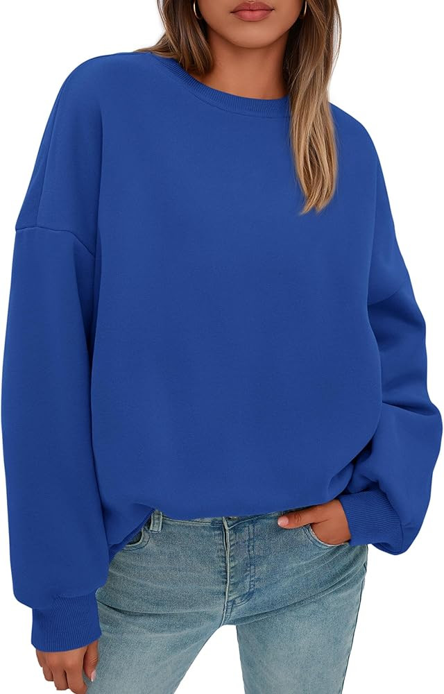 PRETTYGARDEN Sweatshirt for Women Oversized Crewneck Long Sleeve Pullover Fleece Top 2026 Fall Wi... | Amazon (US)
