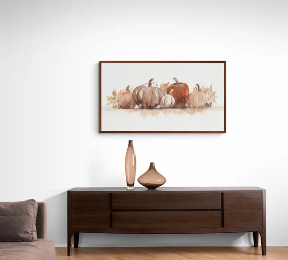 Fall Samsung Frame TV Art Fall Pumpkins the Frame TV Art - Etsy | Etsy (US)
