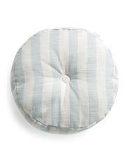 19in Outdoor Tufted Striped Round Pillow | TJ Maxx