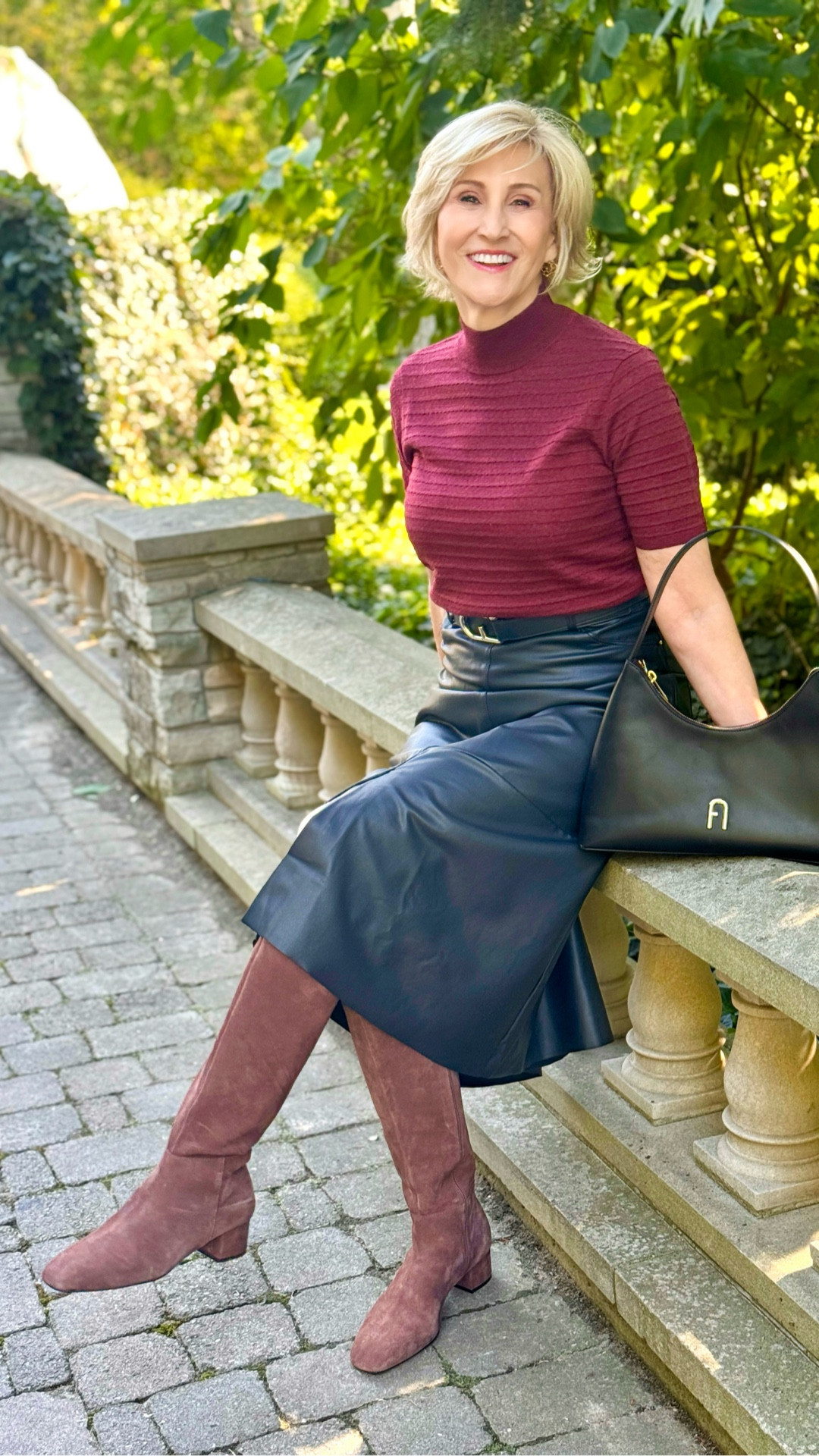 ✨ Sleek, chic, and effortless ✨
Loving this mock-neck short sleeve shirt from Lysse New York paired with their faux leather skirt — it’s the perfect balance of polished and edgy. Add tall boots, and suddenly the whole look feels pulled together without even trying.

Classic textures, flattering silhouettes, and just enough edge to make me feel confident all day. 🖤✨

#LTKootd #LTKOver40 #LTKSeasonal