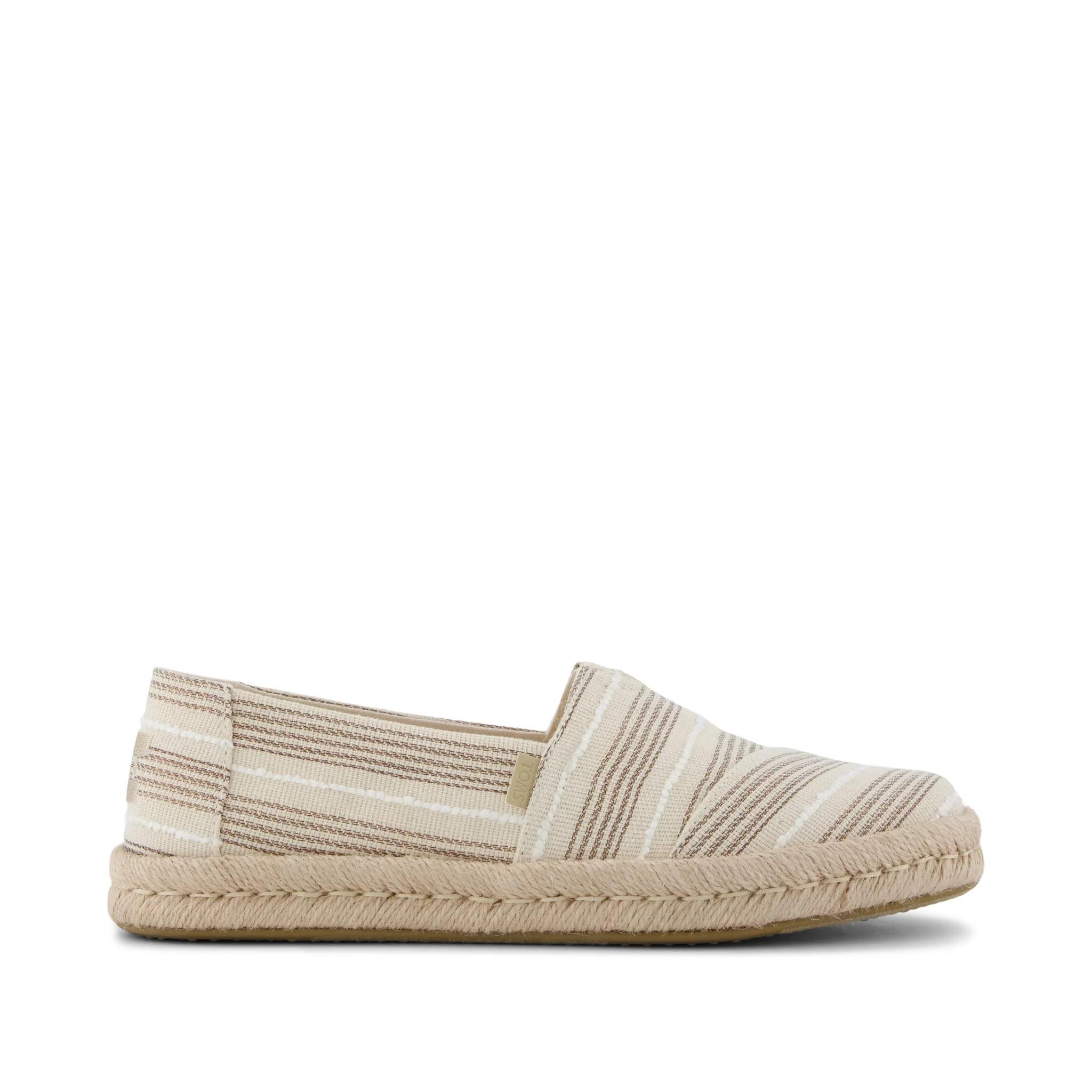 Womens Alpargata Rope 2.0 Espadrille Natural Metallic Stripe | Toms EMEA