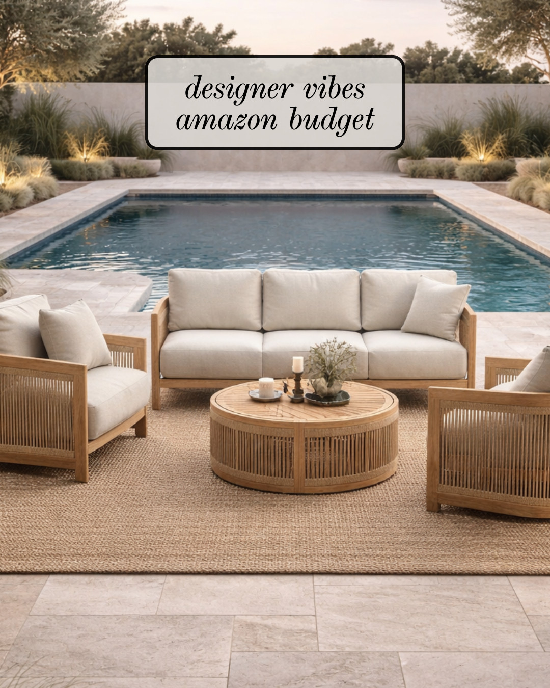 MUST HAVE — OUTDOOR PATIO LOUNGE SET

This OUTDOOR PATIO LOUNGE SET gives full designer resort vibes while still staying within an Amazon budget. The natural wood frame and neutral cushions create that modern organic outdoor living look that feels like a luxury hotel patio.

#Amazon #TheHillaryStyle #OutdoorLiving #PatioFurniture #BackyardInspo #LuxuryOutdoorStyle #DesignerOutdoorDupe #NeutralOutdoorDecor #PoolsideLiving #AmazonOutdoor 

 #LTKU #LTKOver40 #LTKHome