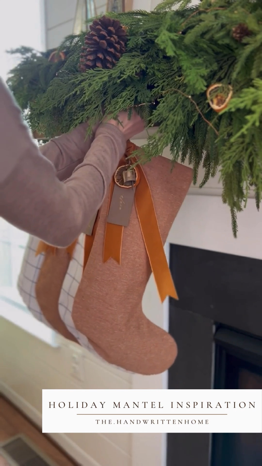 Burnt orange, velvet ribbon and dried orange slices. Heathered linen stockings. Christmas mantle with dried oranges.

Leather stocking tag. Dried orange slices. Brown Velvet ribbon. Vintage bells. Faux cedar garland.


#LTKHoliday #LTKCyberweek #LTKsalealert