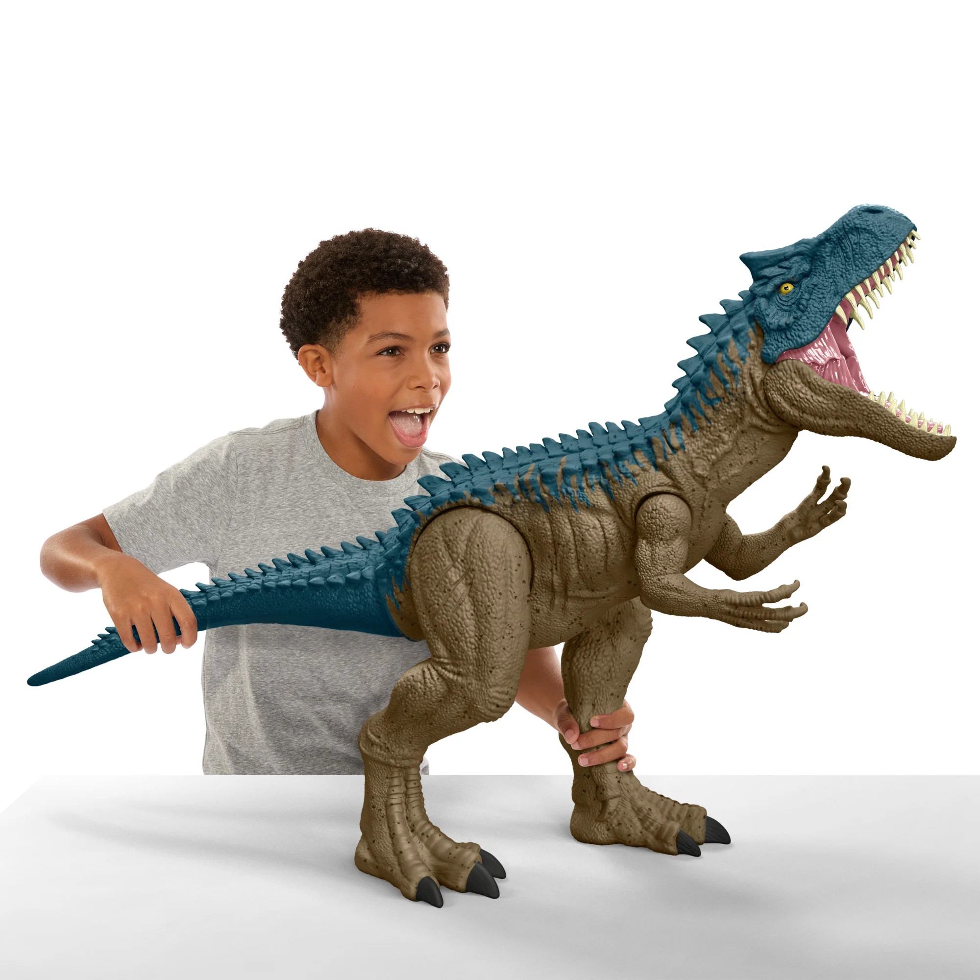 Jurassic World Super Colossal Allosaurus Dinosaur Action Figure Toy 38 Inches Long, Swallows Mini... | Walmart (US)