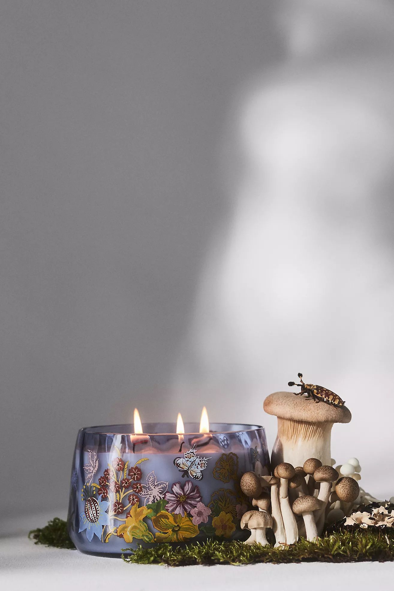 Nathalie Lete Leather & Leaves Woody Fresh Glass Jar Candle | Anthropologie (US)