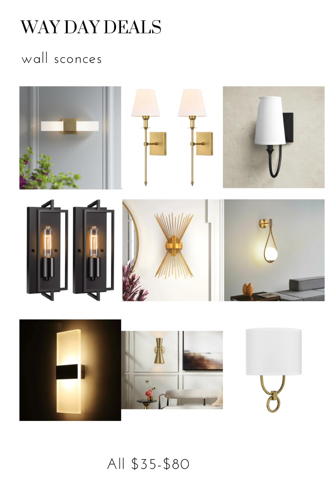 Best of designer inspired sconces on major sale! 